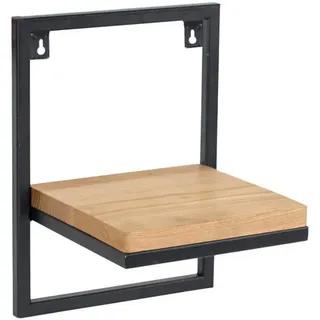 Wandregal , Schwarz , Holz, Metall , 23x20x30 cm , Handmade in Europe , hängend , Wohnzimmer, Regale, Wandregale