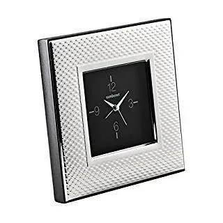 Sambonet Frames Dew versilbert Uhr 9x9 cm S0114-S00477-59660L33 /Abverkauf nur solange Vorrat reicht - Schwarz