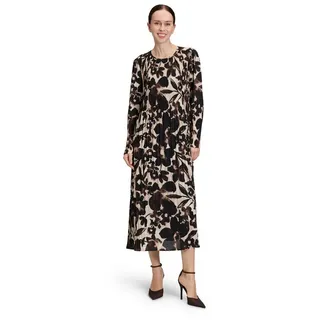 Betty Barclay Plisseekleid Langarm Beige/Braun 46