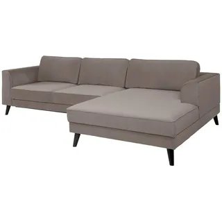 Trendmanufaktur Ecksofa , Taupe , Textil , Wenge , Ottomane rechts, L-Form , 308x167 cm , Made in Eu , seitenverkehrt erhältlich, Hocker erhältlich, Rücken echt, Armteil links, Armteil rechts , Wohnzimmer, Sofas & Couches, Wohnlandschaften, Ecksofas