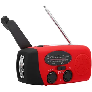 Notfallkurbelradio Mit Led-Taschenlampe, Solar- & USB-Ladung, Am/Fm/NOAA-Wetterbändern, 1200mah Powerbank, Tragbar Für Überlebens- & Katastrophenvorbereitung