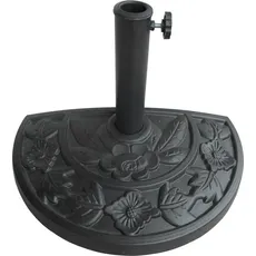 Bild Schirmhalter Sonnenschirmständer für Wandschirme«, Blumen Motiv, schwarz