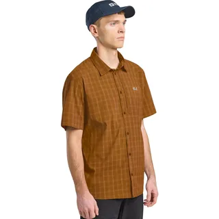Jack Wolfskin Norbo Kurzarmhemd CHECK autumn leaves 3XL