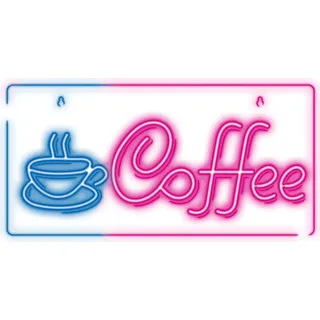 Forever Light Neon PLEXI LED COFFEE pink blue NNE11, Leichte Dekorationsfigur, Blau, Pink, Kunststoff, Universal, LED, USB - Blau