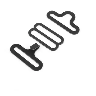 TOPINCN 50 Sätze Fliege Hardware Krawatte Clip Fliege Clips Galvani Metall Einstellbare Haken Verschluss für Krawatte Strap (Schwarz)