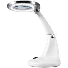 Bild von FL-30LED - Lupenlampe - Tischlupe mit Licht LED - Tischlampe mit Lupe - für Handwerkliche Arbeiten Lesen,Nähen,Hobbys,Arbeit,Sehschwäche - Weiß
