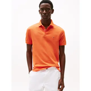 Tommy Hilfiger Herren Poloshirt Kurzarm 1985 Regular Fit, Orange (Brilliant Orange), S