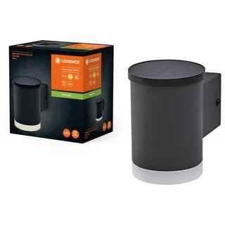 LEDVANCE ENDURA STYLE SOLAR OXFORD Außenleuchte, 0,5W, 50lm, Wandleuchte, dunkelgrau, indirekte Beleuchtung, wiederaufladbarer Akku, IP44 Schutzklasse, 3.000K Farbtemperatur, warmweiße Lichtfarbe