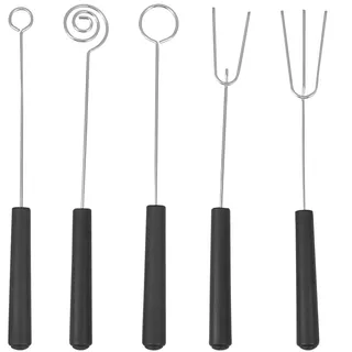 Yardwe 5 Stück Edelstahl Schokoladengabeln Set Kebab Gabel Küchenhelfer Für Bbq Kochen Pralinen Fondue Und Süßigkeiten
