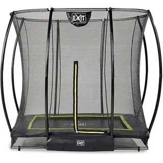 Silhouette Bodentrampolin 153 x 214 cm inkl. Sicherheitsnetz schwarz