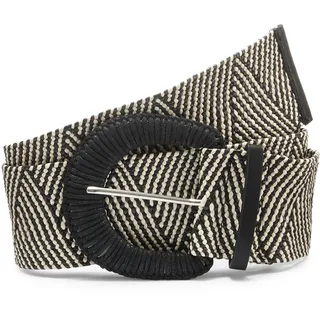LASCANA Taillengürtel "Stretchgürtel, Schmuckgürtel, Gürtel für Kleid & Overall, Bauchgürtel" NEU moderne Bast-Optik, mit Shaping-Effekt dank elastischem Material, schwarz, beige