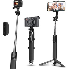 AFAITH Selfie Stick Stativ für Smartphones mit Fernbedienung, 360° Drehung Tragbares Telefon Selfie Stick für iPhone & Android Handys