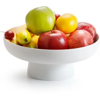 NUTRIUPS Obstschalen, Obst Kunststoff Obstkorb, Weiß Runder Obstschale