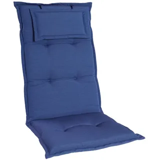 Homeoutfit24 Gartenstuhlauflagen Hochlehner, 1er Set, Blau