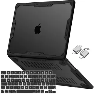 MOSISO Kompatibel mit MacBook Pro 14 Zoll Hülle 2025-2021 M5 M4 M3 M2 M1 A3434/3112/3185/3401 A2918/2992/2779/2442, Symmetrische Geometrisch Hartschale TPU-Stoßfänger&Tastaturschutz&Typ-C, Schwarz