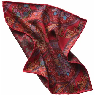 Paisley-Einstecktuch Rot 01