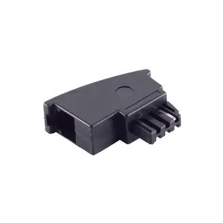 Shiverpeaks Telefon (analog) Adapter [1x TAE-F-Stecker - 1x RJ11-Buchse 6p4c] Schwarz