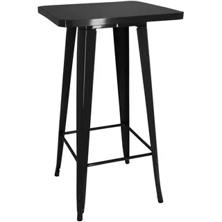 Mid.you Bartisch , Schwarz , Metall , quadratisch , konisch , 60x103.5x60 cm , gastro- und objekttauglich , Esszimmer, Esstische, Stehtische
