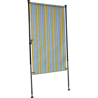 ANGERER Balkonsichtschutz, Senkrechtmarkise mit Handkurbel, Terrasse/Balkon, Montage ohne Bohren, Made in Germany, hochwertiger Stoff, UV-beständig, höhenverstellbar, wasserabweisend, 150 cm Gelb