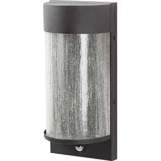 BELIANI Außenwandleuchte Schwarz Metall und Glas 35 cm mit Bewegungsmelder Modern Rechteckig Beleuchtung für Außen Draußen Terrasse Balkon Ausstattung - Schwarz