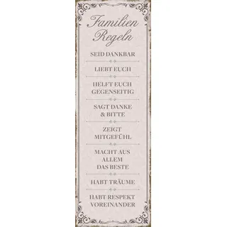 Deco-Panel REINDERS "Familie", grau (farbe bild(er): grau), B:30cm H:90cm, Hartfaserplatte, MDF, Bilder, Deco-Panel