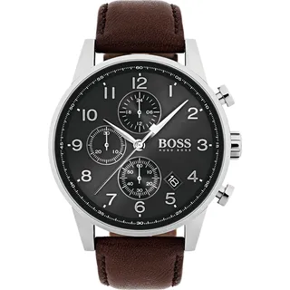 Herrenuhr Hugo Boss 1513494 - Navigator (zx139a) - Braun, Silber, Grau