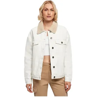Urban Classics Oversized Sherpa Jeansjacke - Off White Raw - L