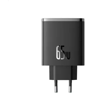 Baseus Cube Pro GaN Quick Charger C+C+U, 65W, Black