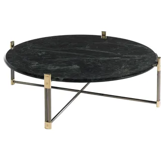 Runder Tisch Marmor Couchtisch Beistelltisch Tische Stein Italienische Möbel Neu - Schwarz