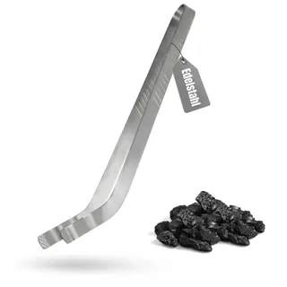 Grillzange aus Edelstahl - Hochwertige Küchenzange 35 cm - Metallzange zum Grillen, Kochen & Servieren - Silber - Silber