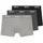 Boss Boxershorts 3 Einheiten Grau Schwarz Silber S