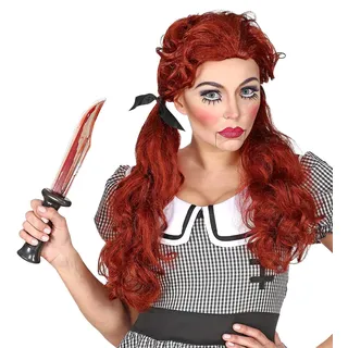 w widmann milano party fashion - Perücke Killer Doll, rot, Killerpuppe, Kunsthaar, Motto-Party, Karneval