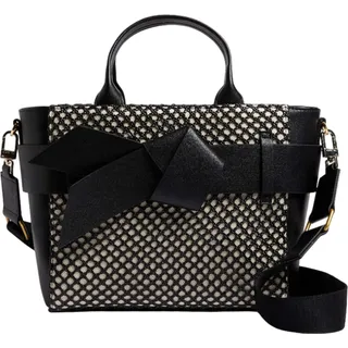 Ted Baker Handtasche Umhängetasche Jessa Bow Canvas Mini Tote Black schwarz - Schwarz