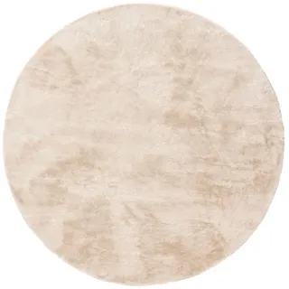 benuta Kunstfellteppich Furry Beige ø 160 cm rund , Kunststoff , Rund , 160x160 cm , pflegeleicht , Teppiche und Böden, Teppiche, Schaffelle & Kuhfelle