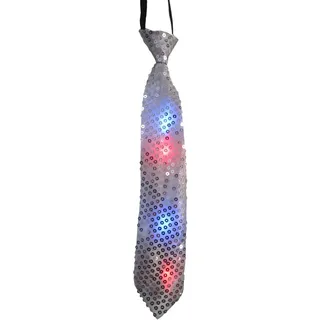 Dress Up America Krawatte Mit Blinkenden LED-Lichtern – Paillettenkrawatte – Einheitsgröße
