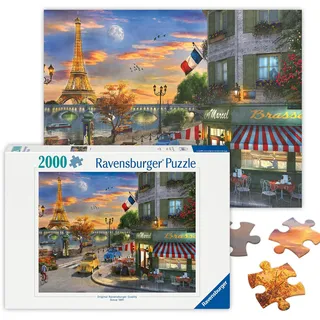 Ravensburger Puzzle 16716 - Romantische Abendstunde in Paris 2000 Teile Puzzle für Erwachsene und Kinder ab 14 Jahren