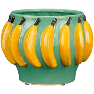 MICA Decorations Moza Übertopf für den Innenbereich, 18 x 24 cm, Keramik, Hellgrün