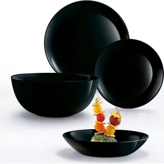 Geschirr Luminarc 9311622 Schwarz Gehärtetes Glas (19 pcs) - Schwarz