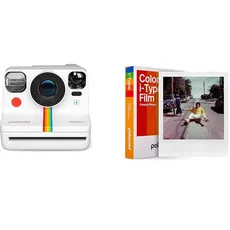 Polaroid Now+ Gen 2 Sofortbildkamera - Weiß, Keine Filme & Color Film für i-Type, 8 Filme