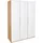 Drehtürenschrank Level by fresh to go 150 x 236 x 58 cm Braun/Weiß