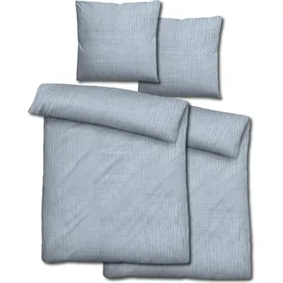 Doppelpack Sleezzz® Musselin Bettwäsche blau 135 x 200 cm + 80 x 80 cm - Blau