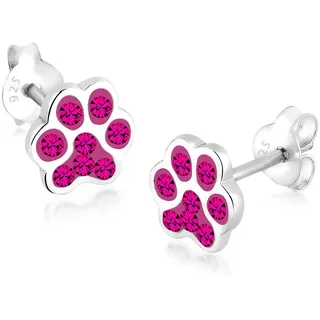 Elli Ohrstecker Pfote pink 925 Sterling Silber
