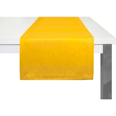 Bild Tischläufer »Westport«, (1 St.), Made in Germany, Jacquard Dekostoff, Blatt-Design, Pflegeleicht, gelb