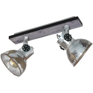 EGLO Barnstaple 2-flammig Holz Stahl schwarz