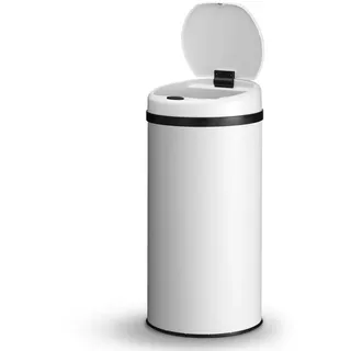 Juskys Automatik Mülleimer 40 l Weiß