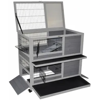 nanook shop Kleintierstall Belinda 90 x 53 x 95 cm grau