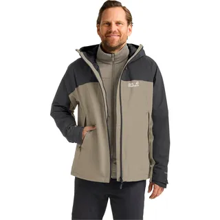 Jack Wolfskin Herren Wild Places 3in1 Jkt M, Linen, XL EU