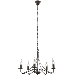 Trio R1198-24, Metall rostfarbig, exk. 5x E14, 15,5 x 15,5 x 172 cm