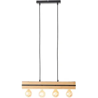 Brilliant Benny 4-flg. E27 60 cm Rechteckig/Braun/Schwarz