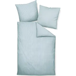 Janine Design Edelflanell Bettwäsche-Garnitur Chinchilla S 78060 Farbe perlblau-32 Größe 155x220 + 80x80cm - Blau